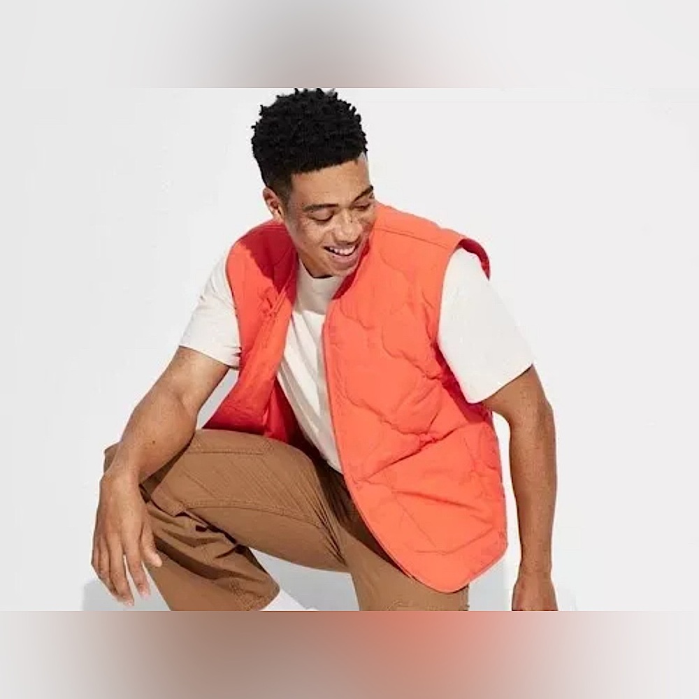 NWT Original Use Men's Medium Quilted Orange Vest